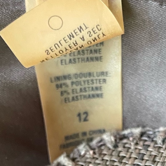 classic TAHARI blazer jacket with belt, mint, sz 12 - Picture 4 of 8